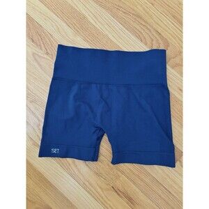 Set Active Navy Preppy Outdoor Activewear Gym Hiking Gorpcore Bike Shorts Sz L